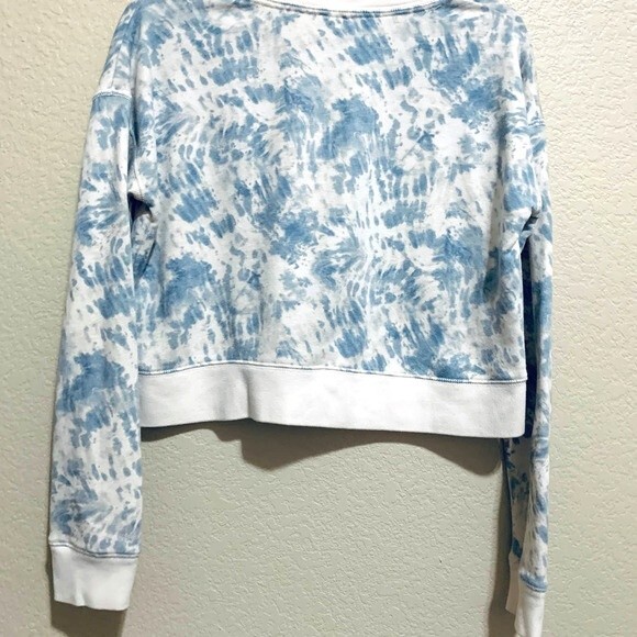 Aeropostale blue sweatshirt Tokyo Darling CHILLIN crop top size L streetwear - Picture 2 of 6